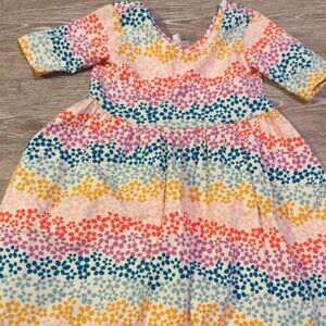 hanna anderson girls size 4 Elbow Print Skater Dress